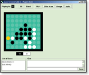 Screenshot of a game of reversi