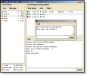 Screenshot of a game of the main spades client frame