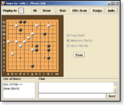 Screenshot of a game of go